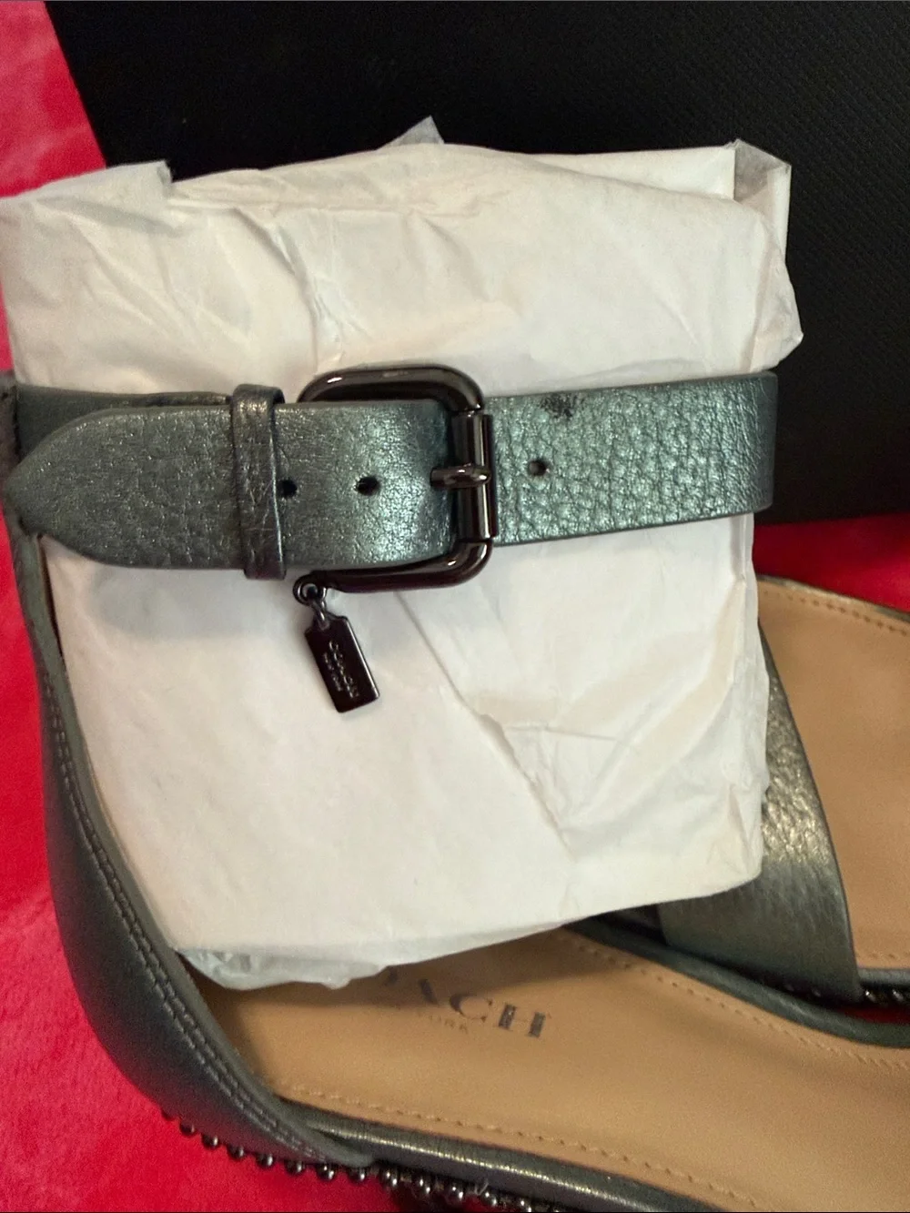 Coach Black Shoe Box with White Label